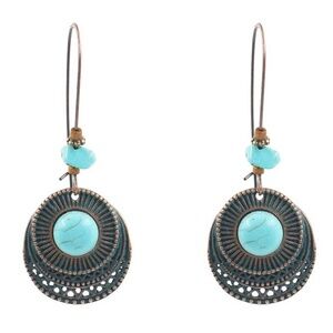 *ALITA* Bronze x Stone Fashion Hook Earrings